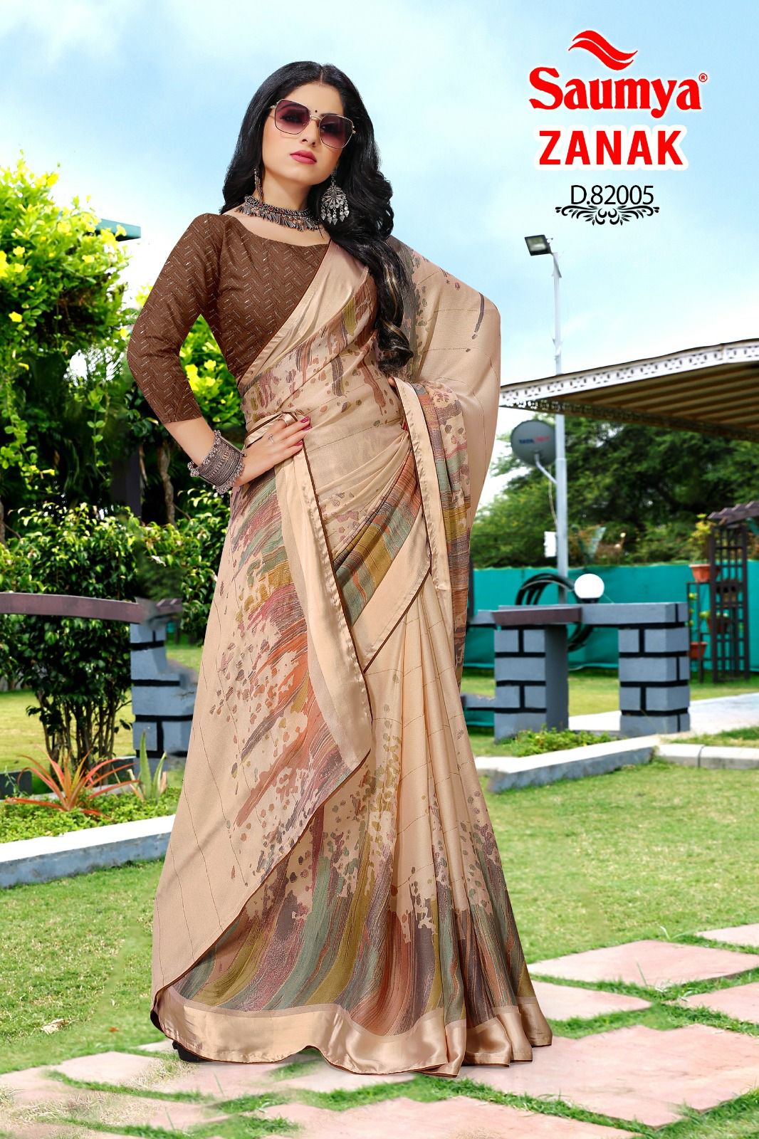Zanak By Saumya Crape Digital Printed Sarees Wholesale Clothing Suppliers In India 